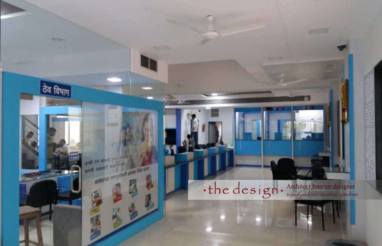 Jalgaon Janta Sahkari Bank  Interior by The Design